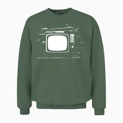 Retro Tv Sketch Unisex Sweatshirt - Military Green