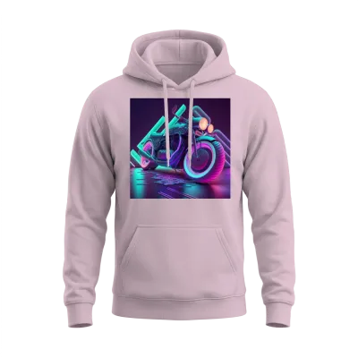 Ride the Retro 2 Unisex Hoodie - Light Pink
