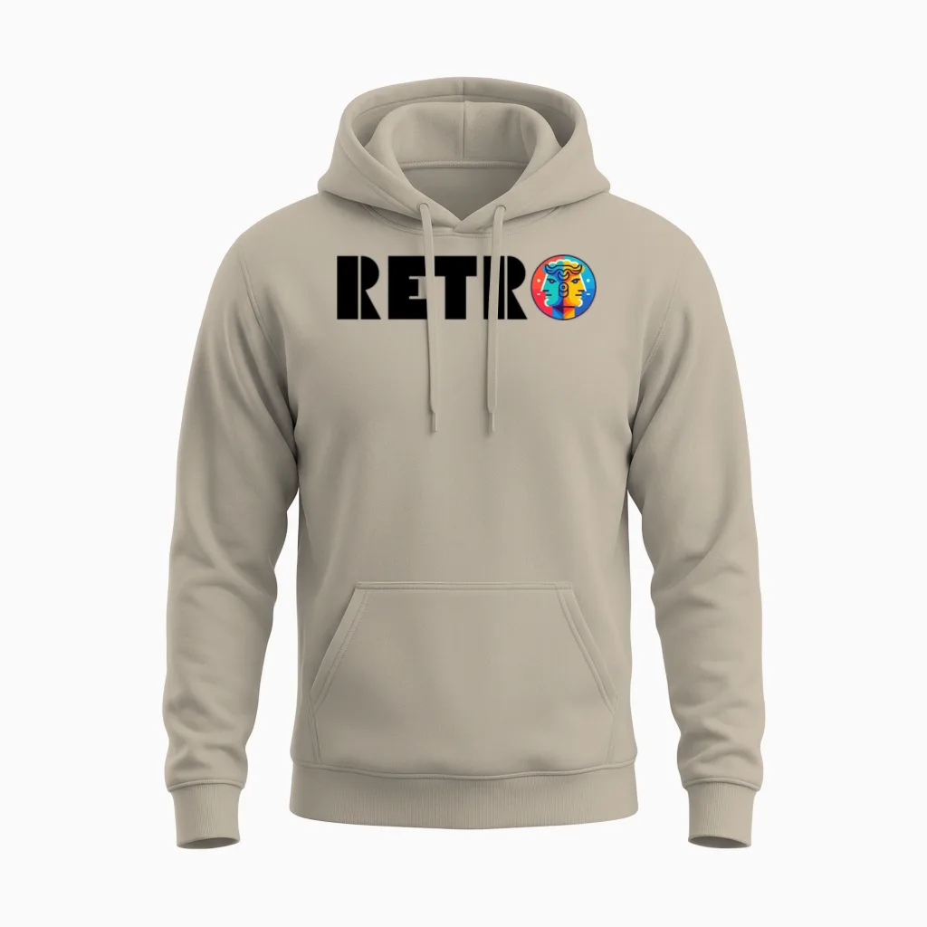 Retro Janus Unisex Hoodie in Sand