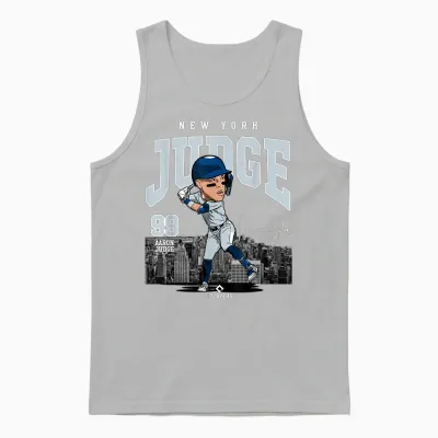 Aaron Judge | New York Baseball Mlb Players | Mlbjud3005 Unisex Tank Top - Ash