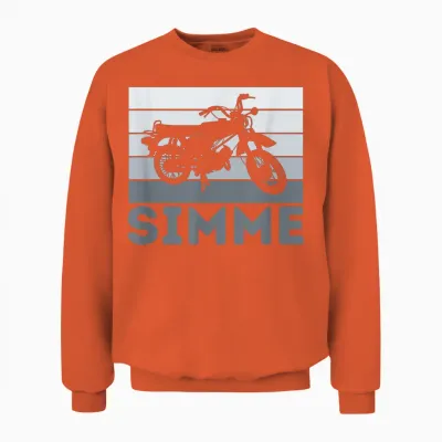 Simme Simson Ddr Moped Two-Stroke S51 Vintage Unisex Sweatshirt - Orange