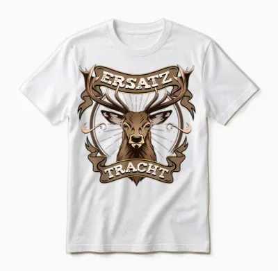 Trachten T-Shirt Herren Trachtenshirt Männer Lederhose Unisex T-Shirt - White