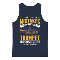 Funny Trumpeter Humorous Trumpet Player Unisex Tank Top - Navy – 1