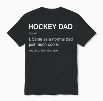Funny Hockey Dad Definition Hockey Lover Unisex T-Shirt - Black