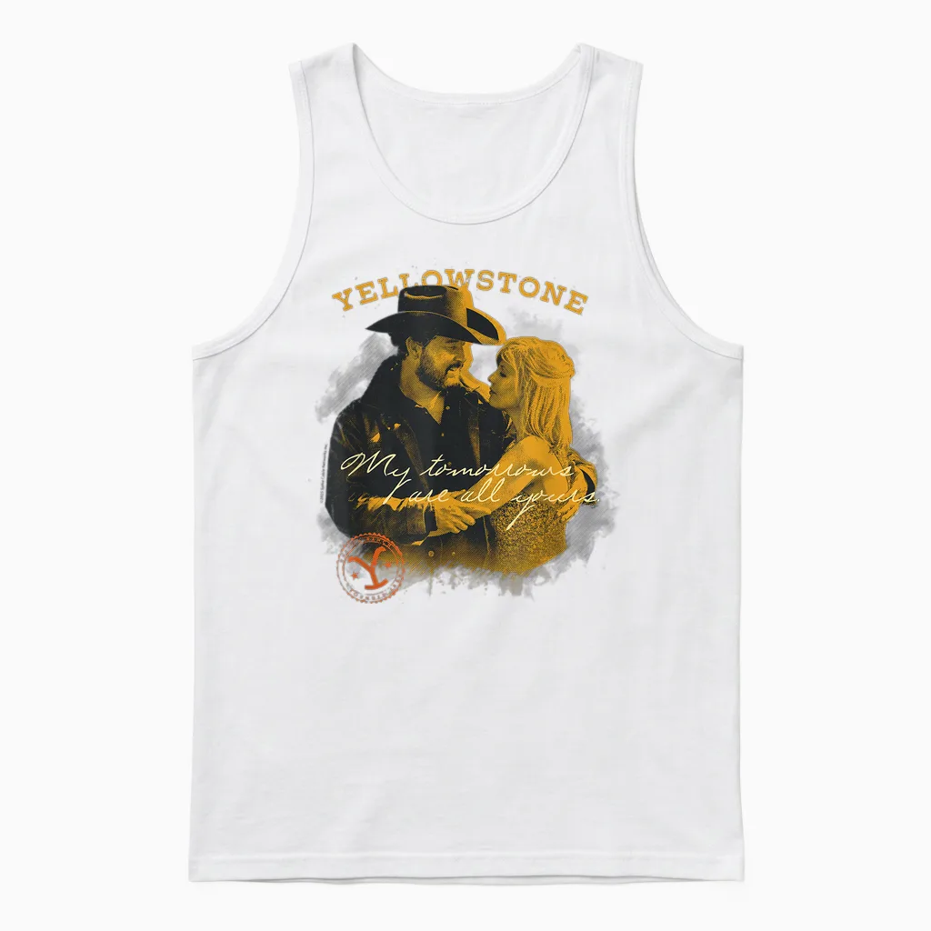 Yellowstone Beth Dutton Rip Wheeler My Morning T-Shirt, Black Unisex Tank Top in White