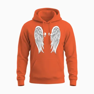 Angel Wings Unisex Hoodie - Orange