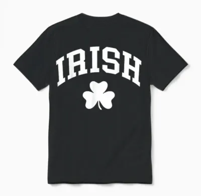 Irish Shamrock St Patricks Day Ireland Pride Irish Green Unisex T-Shirt - Black
