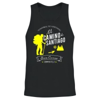 El Camino De Santiago Compostela Spain Pilgrim Unisex Tank Top - Black – 2