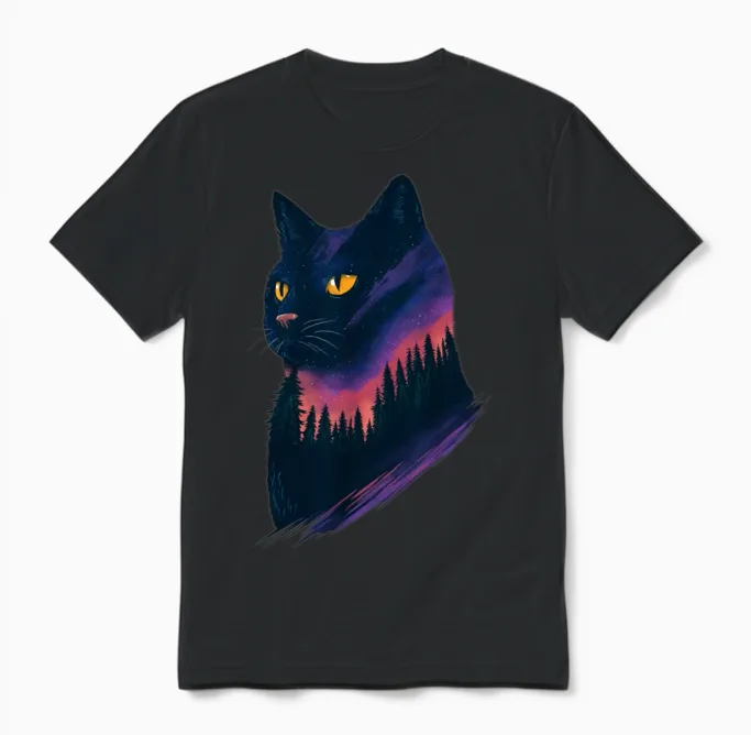 Cat Tree - Lovers Unisex T-Shirt in Black