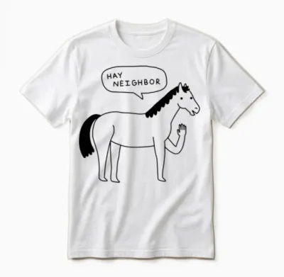 Hi Horse Unisex T-Shirt - White