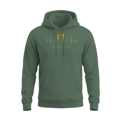 Bachata Heartbeat for Festivals Unisex Hoodie - Military Green