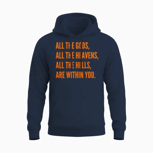 All the Gods, All the Heavens Unisex Hoodie in Navy