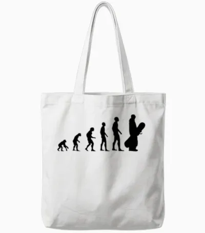 Evolution Snowboard. Tote Bags - White