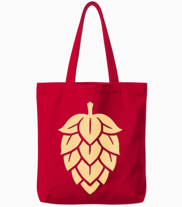Lecker Bierchen Club Tote Bags in Red