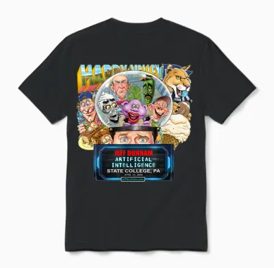 Jeff Dunham State College, Pa (2026) Unisex T-Shirt - Black