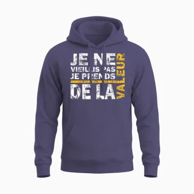 Je Ne Vieillis Pas Je Avends De Valeur Humour Gift Unisex Hoodie - Heather Sport Dark Navy