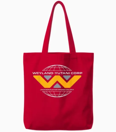 Alien: Romulus Weyland Yutani Corp Mining Colony Badge Tote Bags - Red