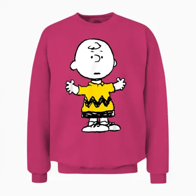 Peanuts – Charlie Brown Oversize Unisex Sweatshirt - Heliconia