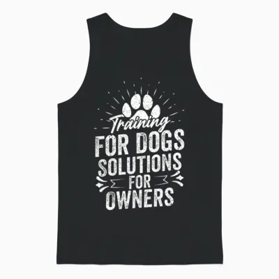 Training for Dogs Solutions for Owners Dog Trainer Unisex Tank Top - Black