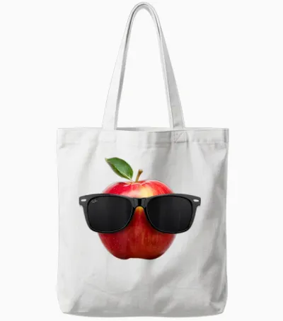 Apfel Sonnenbrillen Tshirt Lustige Obst Kostüm Tote Bags - White