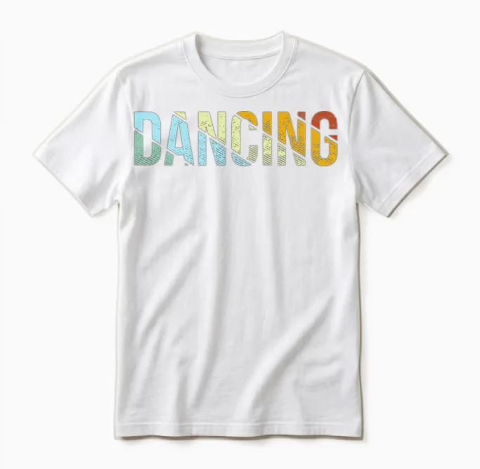 Dancing Retro Unisex T-Shirt in White