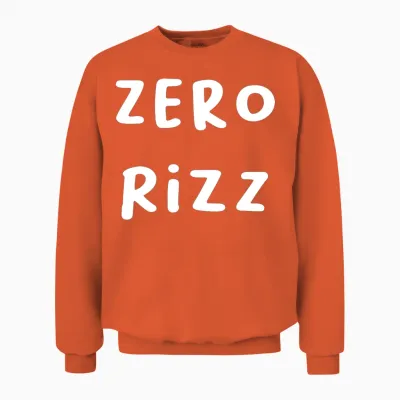 Zero Rizz Retro Unisex Sweatshirt - Orange