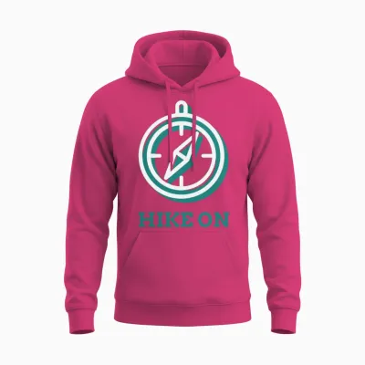 Hike on Hiking Unisex Hoodie - Heliconia