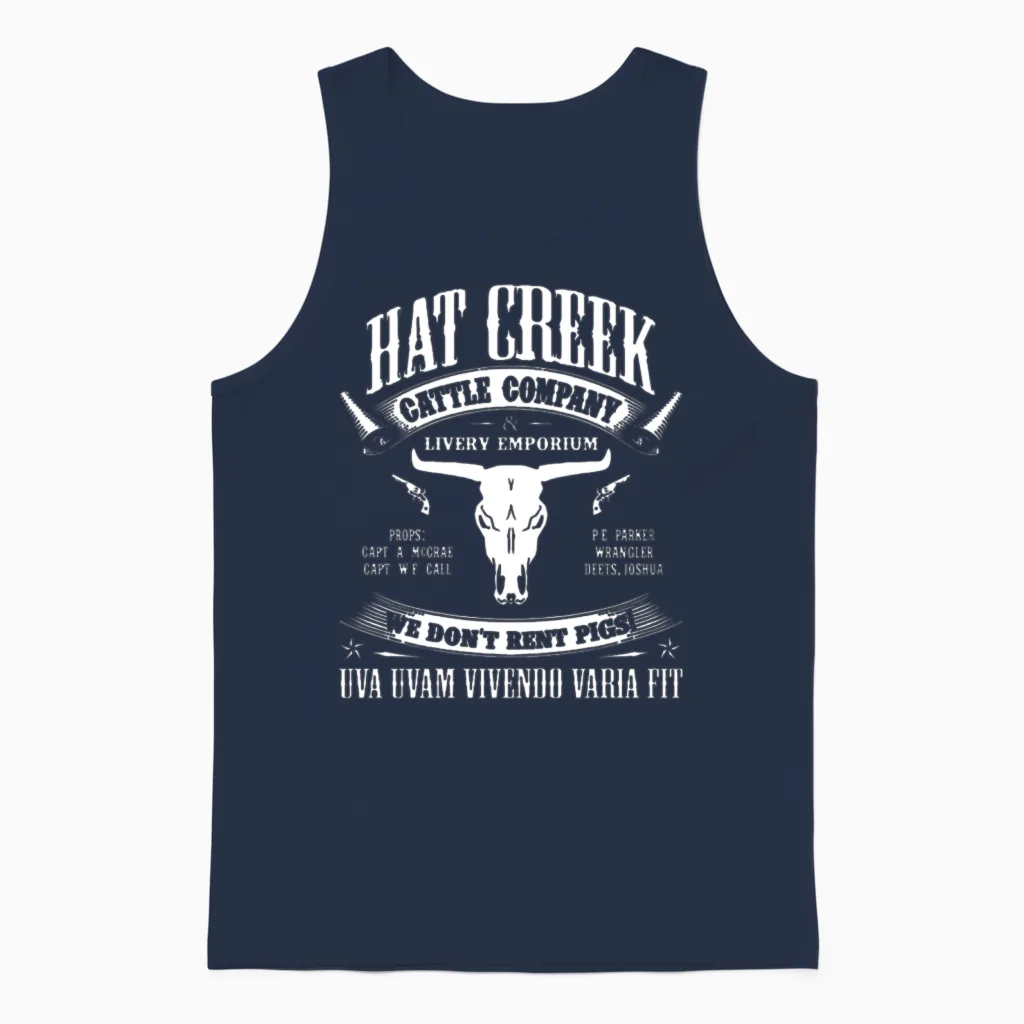Hat Creek Cattle Company Unisex Tank Top in Navy