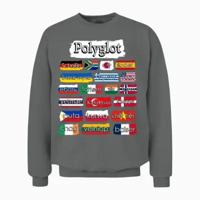 International Curse Words Grumpy Unisex Sweatshirt - Graphite Heather