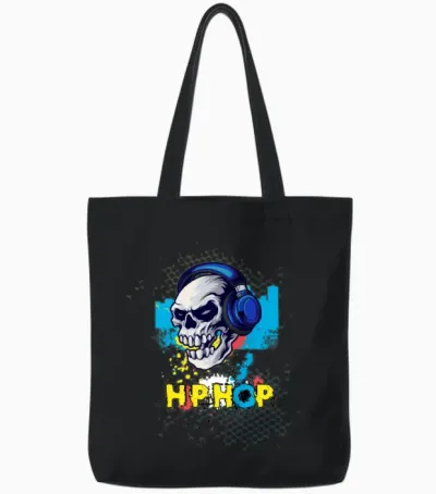 Hip Hop Tote Bags - Black