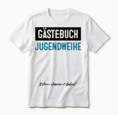 Youth Consecration Guest Book T-Shirt, Black, S Unisex T-Shirt - White