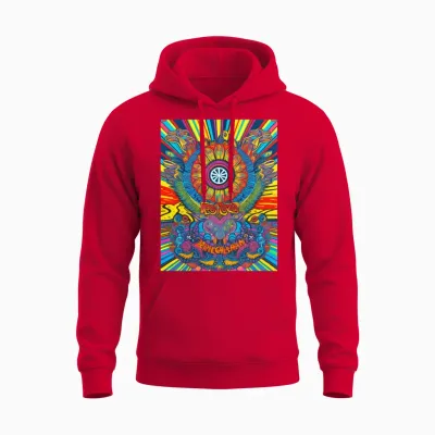 Retro 60s Unisex Hoodie - Red