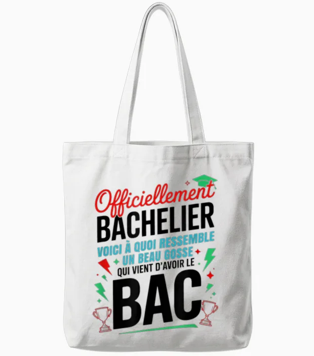 Bac 2025 Bachelor 2026 Baccalaureate Congratulations Bac Humor Tote Bags in White