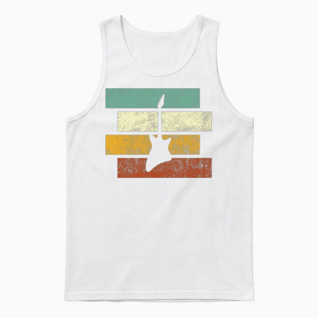 Rock Retro Unisex Tank Top in White