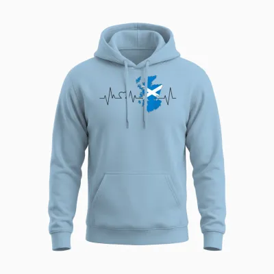 Scotland Scotland Scotland T-Shirt, White, S Unisex Hoodie - Light Blue