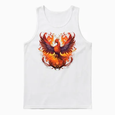 Phoenix Eagle: Wiedergeburt, Neuer Anfang, Symbolisch: Flammen Unter Der Sonne Langarmshirt Unisex Tank Top - White