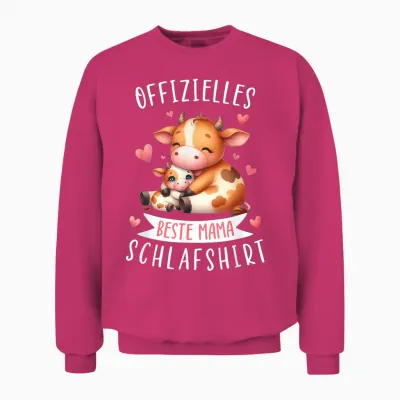 Offizielles Beste Mama Schlafshirt Muttertag Rind Kuh Mama Unisex Sweatshirt - Heliconia