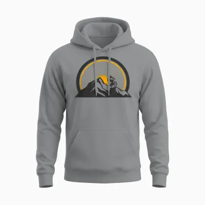 Mountain Bike Mtb Clothing - Mtb Mountain Bike Unisex Hoodie - Sport Grey