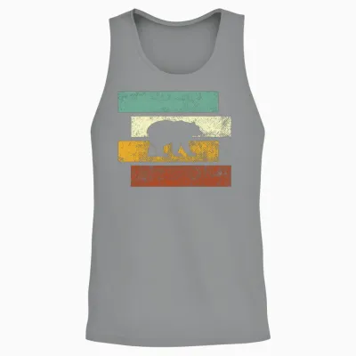 Bear Retro Unisex Tank Top - Sport Grey