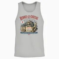 Rennes-Le-Château France Vintage - Saint Graal & Chevaliers Unisex Tank Top in Ash - 2