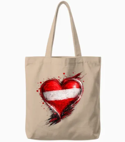 österreich Shirt österreicher Herz Herren & Damen Austria Tote Bags - Natural