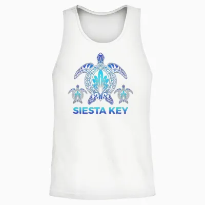 Siesta Key Florida Fl Ocean Blue Turtle Souvenirs Unisex Tank Top - White