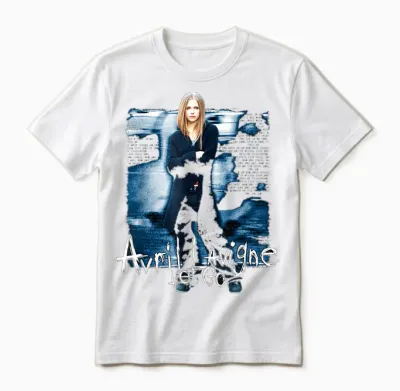 Official Avril Lavigne Let Go T-Shirt, Black Unisex T-Shirt - White
