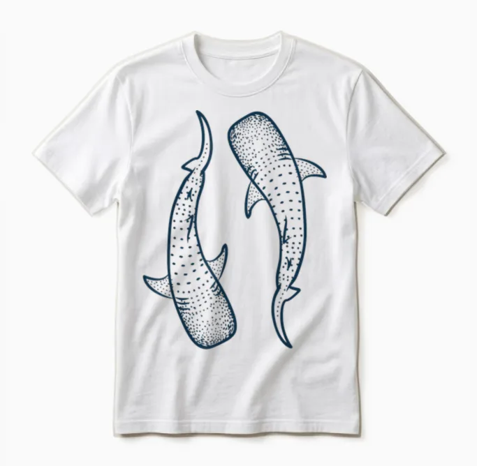 Whale Shark Ocean Animal World Shark Unisex T-Shirt in White