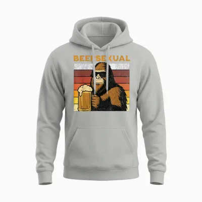 I'm Beersexual Funny Beer Lover Beersexual Flag Colors Unisex Hoodie - Ash