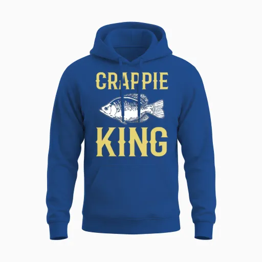 Crappie King Crappie Fishing Fish Hunting Unisex Hoodie in Royal