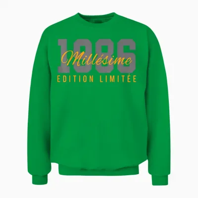 Birthday 40 Years Vintage 86 Gift Vintage 1986 Unisex Sweatshirt - Irish Green