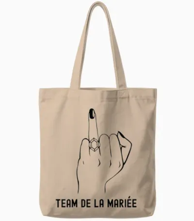 Bride Team Tee Shirt for Bride to Be - Women's T-Shirt, White Tote Bags - Natural