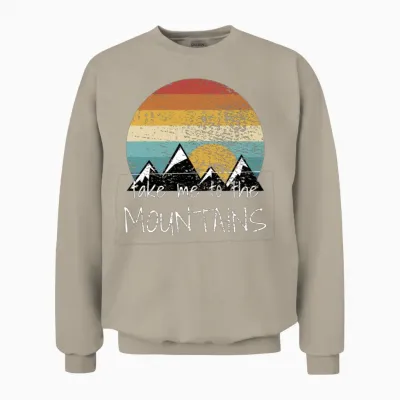 Hiking - Take Me to the Mountains Unisex Sweatshirt - Sand