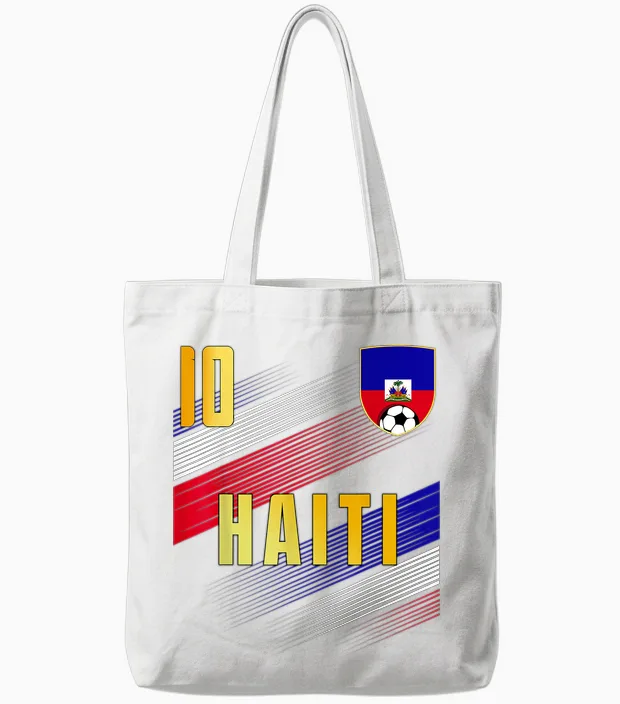 Haiti Flag Haitian Pride Lovers Tote Bags in White